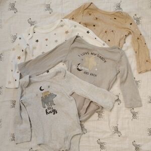 Koala Baby White and Gray Bodysuits Soft Comfortable One Pieces